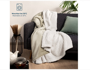 LOT! UUS Fliistekk Blumtal - Sherpa, 220x240, hall (1 foto / 5)