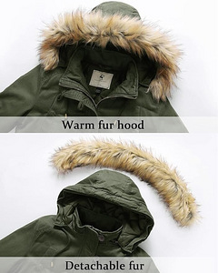 Uoiuxc naiste talvemantel, tuulekindel parka, roheline XL (3 foto / 7)