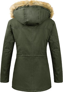 Uoiuxc naiste talvemantel, tuulekindel parka, roheline XL (4 foto / 7)