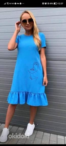 Müüa käsitööna õmmeldud kleit s. L (sees XL)