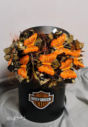 Коробочка с искусственными бабочками Цвет: черный Harley (фото #2)
