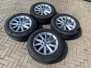 Skoda оригинальные литые диски 5x112 + летние шины (1 фото из 3)