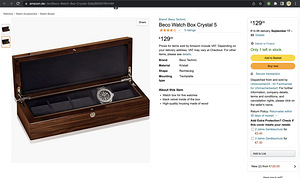 Beco Watch Box Crystal 5 kellakarp (5 foto / 5)