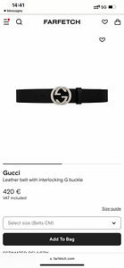 Originaal Gucci vöö rihm 100 suurus, lauis 4 (3 foto / 4)