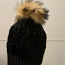 Зимняя шапка с натуральным помпоном (фото #1)