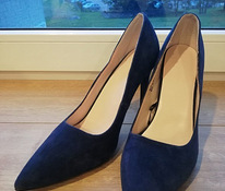 Туфли женские, темно-синие, надеты 1 раз, размер 37