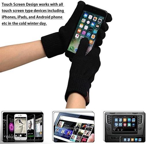 Сенсорные перчатки с теплым покрытием (фото #1)