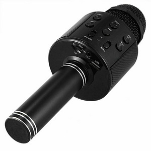 Karaokemikrofon, juhtmevaba Bluetoothiga ja muutmisefektid (5 foto / 10)