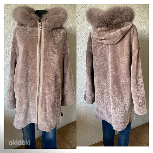 Mouton kapuutsiga, rebaseäärisega L-XL