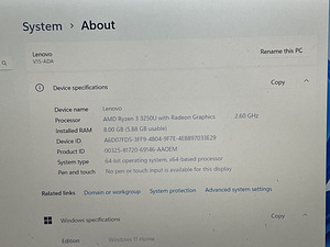 Lenovo V15 sülearvuti Ryzen 3 (4 foto / 4)