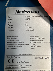 Nederman carz plahvatusisolatsiooni klapp (6 foto / 7)