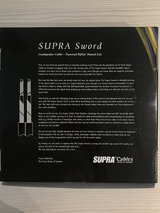 SUPRA SWORD Loudspeaker Cable banana connectors 2x3 m (9 foto / 9)