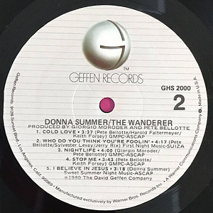 DONNA SUMMER - THE WANDERER (1-st press USA). (8 foto / 8)
