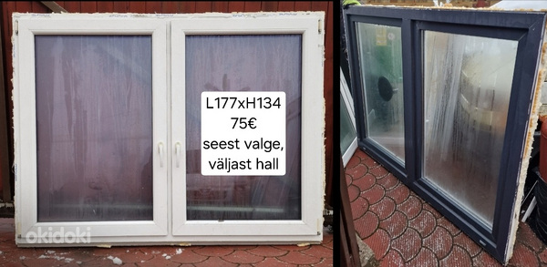Värvilised PVC aknad 6tk erinevad (foto #4)
