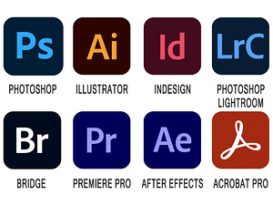 Adobe Photoshop Illustrator InDesign Premiere Acrobat Pro