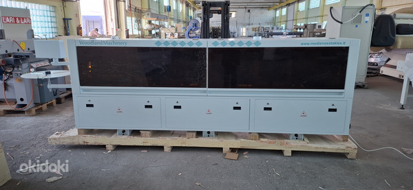 20-09- Kraštų užklijavimo staklės WOODLAND MACHINERY (su lan