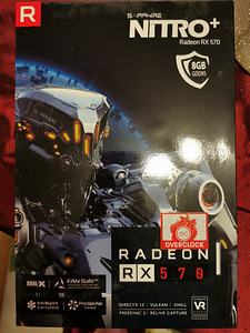 Sapphire Nitro+ RX570 8GB Radeon GPU videokaart (1 foto / 3)