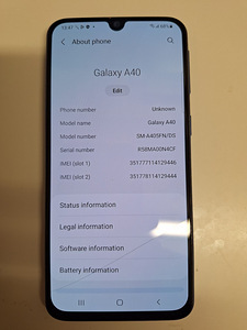 Samsung A40 64GB RAM 4GB nutitelefon (3 foto / 3)