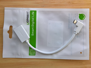 Micro USB2.0 A Male to USB2.0 B Female OTG Cable 90 Angle (2 foto / 3)