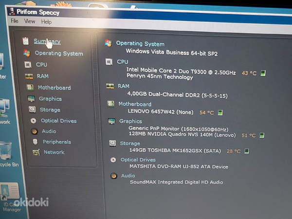 Lenovo IBM ThinkPad T61p pluss tarvikud (foto #7)