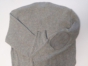 Sweater Glenhusky of Scotland 100% Wool Leather Patch L (6 foto / 8)