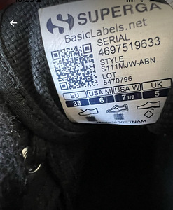 Кеды Superga, размер 38 (5 фото из 6)