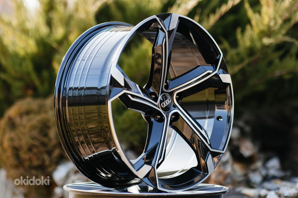 R22 veljed 5x112 Audi Vw Skoda Black polish uued