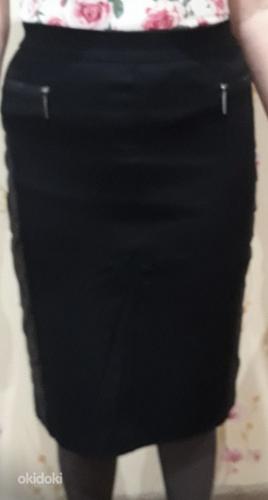 Чёрная тёплая юбка (Испания), размер 38 (фото #2)