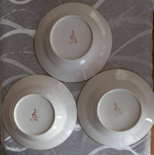 3 винтажные суповые тарелки, Городницкий фарфоровый завод (фото #2)