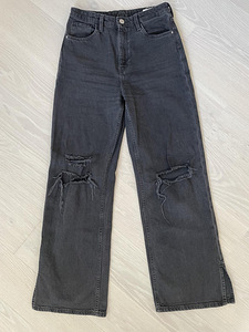 Черные джинсы H&M 158 с широкой штаниной