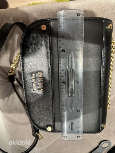 DKNY черная кожаная сумка (фото #5)