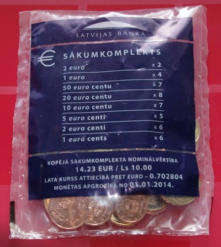 Läti euromüntide stardikomplekt 2014 (stardikas, euromündid) (foto #1)