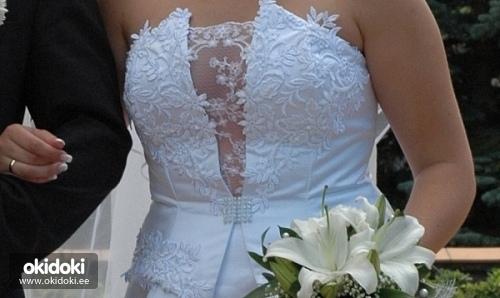 Свадебное белое платье, размер 42-44 (фото #2)
