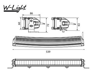 LED kaugtuli W-Light Comber 550 150W, 13500lm, ref.45 (2 foto / 3)