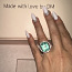 Изумруд 15,48 карат (!) бриллиантовое кольцо, платина (фото #1)