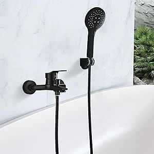 Смеситель для ванной комнаты с ручным душем черный!