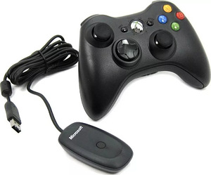 XBOX 360 ПУЛЬТ ДИСТАНЦИОННОГО УПРАВЛЕНИЯ/КОНТРОЛЛЕР + USB-ДОНГЛ/ПРИЕМНИК (1 фото из 3)