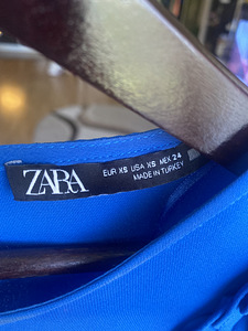 Синее платье ZARA XS размер