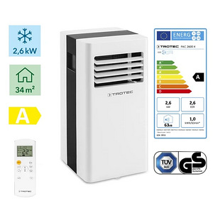 Кондиционер Trotec PAC 2600 X, 2.6 кВт, 1300 Вт (1 фото из 1)