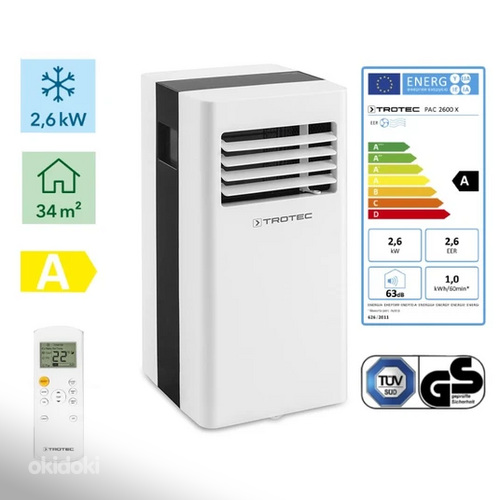 Кондиционер Trotec PAC 2600 X, 2.6 кВт, 1300 Вт