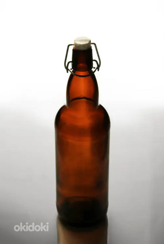 Keraamilise korgiga pudelit, pudel 1l (foto #1)