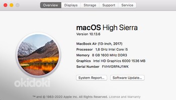 Продам Macbook Air 13 дюймов, 128 ГБ, конец 2017 г. (фото #3)