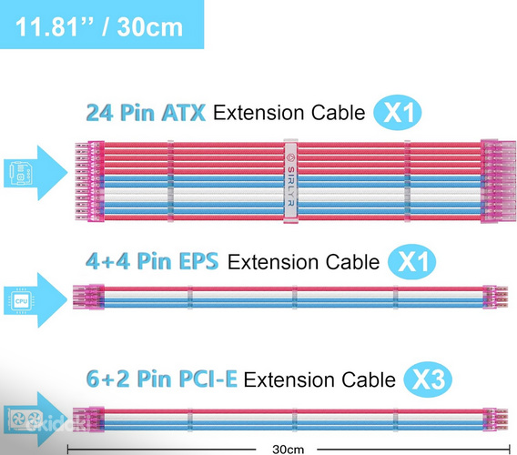 Удлинительные кабели БП / удлинительные кабели блока питания (фото #4)