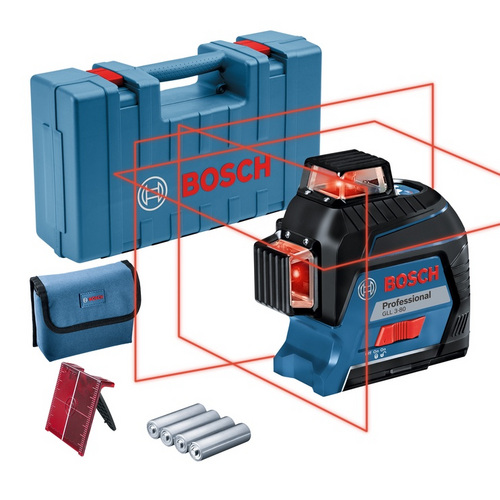 Bosch Professional GLL 3-80 joonlaser 3 x 360 punane laser