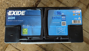 Аккумулятор AGM EXIDE Start-Stop AGM EK960 96 Ач 850 А (1 фото из 4)