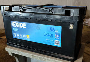 Аккумулятор AGM EXIDE Start-Stop AGM EK960 96 Ач 850 А (2 фото из 4)
