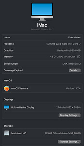 iMac 2017 i7 5K 48GB RAM Radeon Pro 8GB (2 foto / 4)