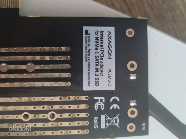 Внутренний адаптер PCIe для дисков NVMe и SATA M.2SSD (фото #3)
