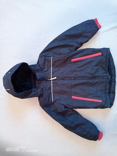 Джинсового цвета куртка детская H&M 116см (фото #3)