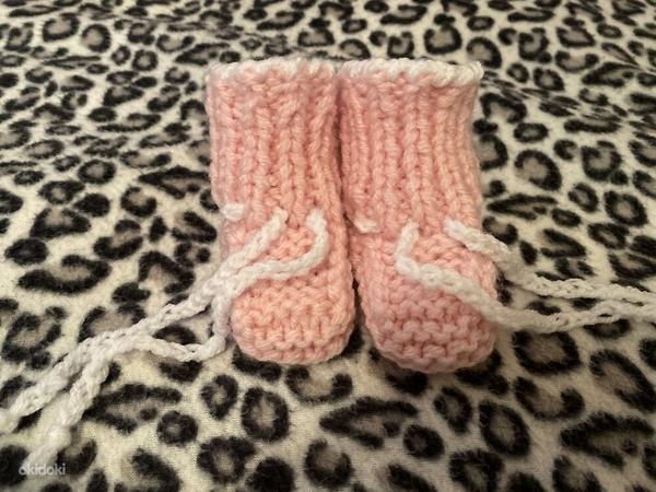 Новые носки-сапожки!!! Носки для новорожденной девочки (Ручная работа) (фото #2)
